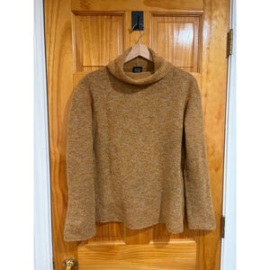 Eileen Fisher Boiled Wool Turtleneck Sweater Italian Yarn Boxy Minimalist XL